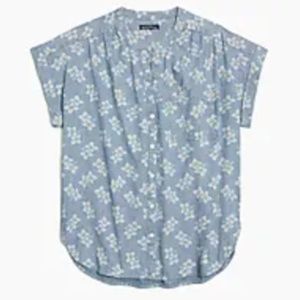 Floral chambray shirt